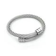 thumbnail image 4 of HOOUN Women Men Bracelet Cuff Open Bangle Silver Stainless Steel Jewellery Adjustable-Gold, 4 of 7