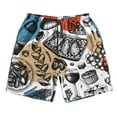 thumbnail image 4 of Bixox Men's French Food printing Casual Classic Fit Short Summer Beach Shorts, 4 of 6