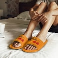thumbnail image 6 of FUIALDOLG Hello Fall Print Open Toe House Slippers for Women Men Soft Cotton Indoor Slippers Comfortable Slip On Bedroom Shoes, Size 10.5-11.5, 6 of 7