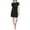 Black, variant on Karl Lagerfeld Paris Womens Tie Waist Knee Midi Dress