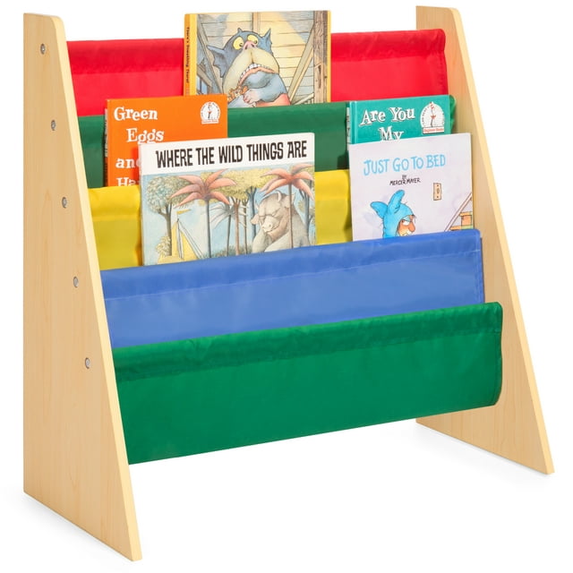 Best Choice Products Kids Bookshelf Toy Storage Rack w/ Fabric Sleeves ...