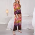 thumbnail image 3 of Lsque Fireworks Pattern Long Sleeve Pajama Set for Women - Soft 2-Piece Sleepwear and Loungewear Set with Pockets, Comfy Nightwear-Large, 3 of 7