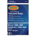 thumbnail image 2 of Riccar 2000, 4000 and Vibrance Series. Simplicity 5000, 6000 and Symmetry Type A Vacuum Bags - 12 Pack, 2 of 5