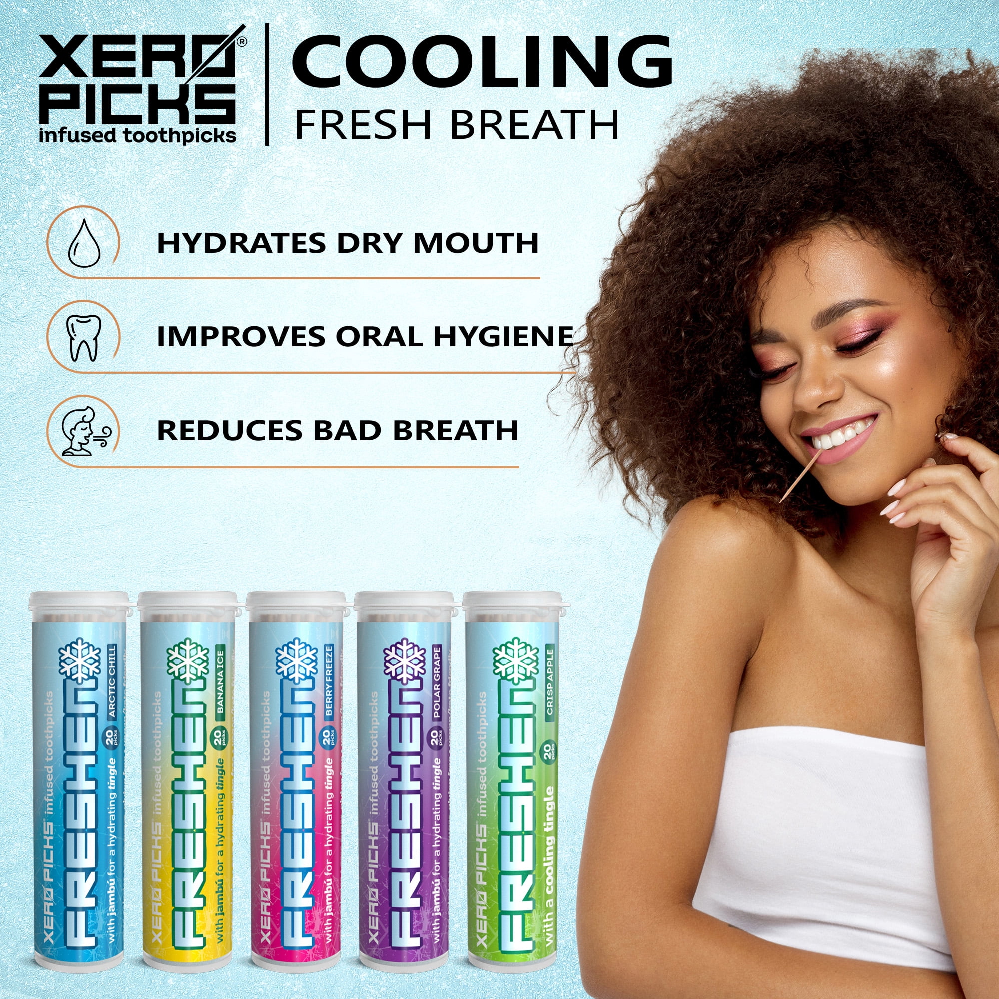 Xero Picks Freshen - Variety - Infused Flavored Toothpicks for