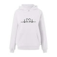 thumbnail image 6 of WENWU Womens Hoodies Long Sleeve Hoodie Pullover Sweatshirts Cozy Sweatshirts for Women White Sweatshirt Womens Womens Fall Clothing Street Style, 6 of 6