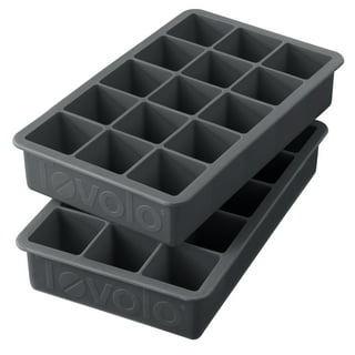 Pratico Kitchen Ice Cube Tray, Makes 4 Large 2.25 inch Ice Cubes, 2 Pack 