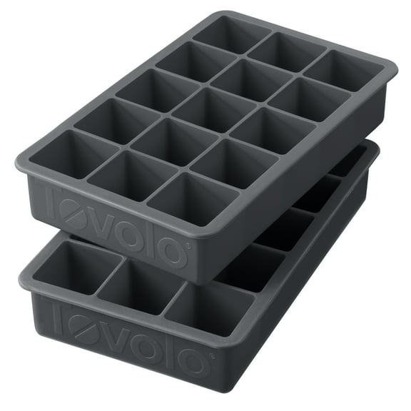 Tovolo Perfect Cube Ice Trays S/2 Charcoal