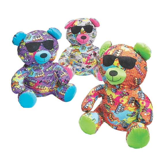 Graffiti Bear Plush Family Large 18In - Toys - 3 Pieces