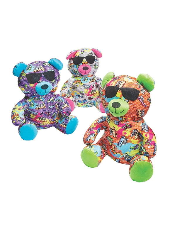 Graffiti Bear Plush Family Large 18In - Toys - 3 Pieces
