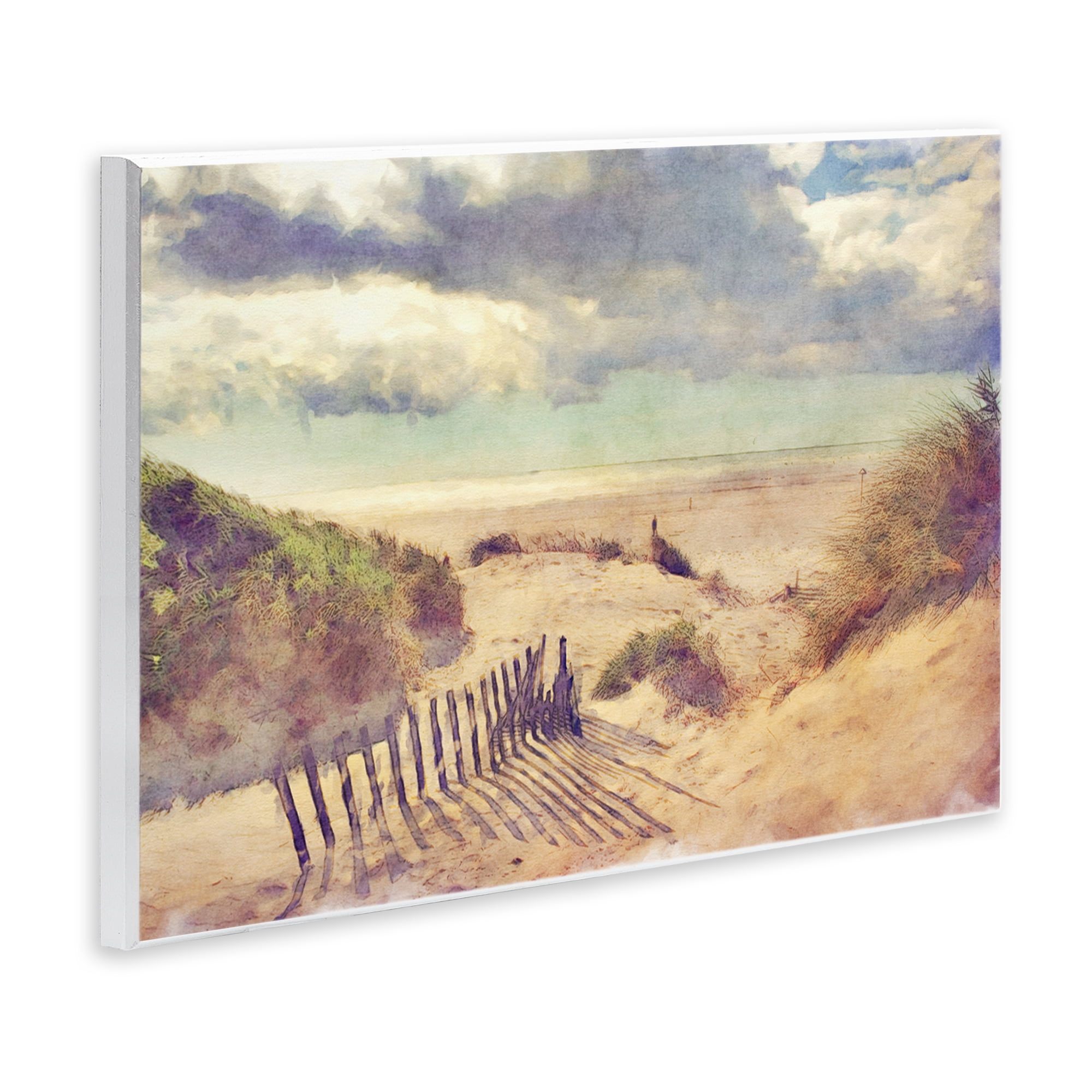 Stupell Industries Golden Sands Beach Landscape & Nature Painting Unframed Art Print Wall Art, 19 x 13