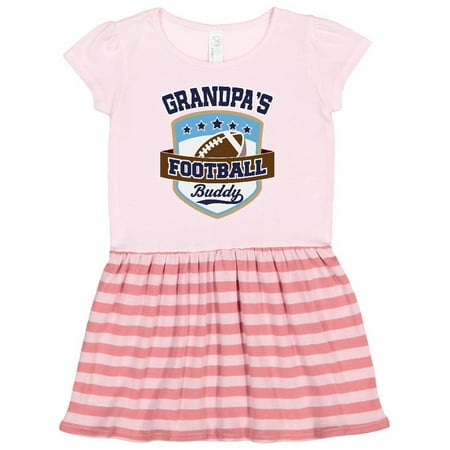 

Inktastic Grandpa Football Buddy Outfit Gift Toddler Girl Dress