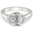 thumbnail image 3 of 5 Carat IGI Certified Oval Shape Lab Grown Diamond Engagement Ring | 14K White Gold |Swirl Three Stone Halo Diamond Ring | FG-VS1-VS2 Quality Friendly Diamonds, 3 of 4