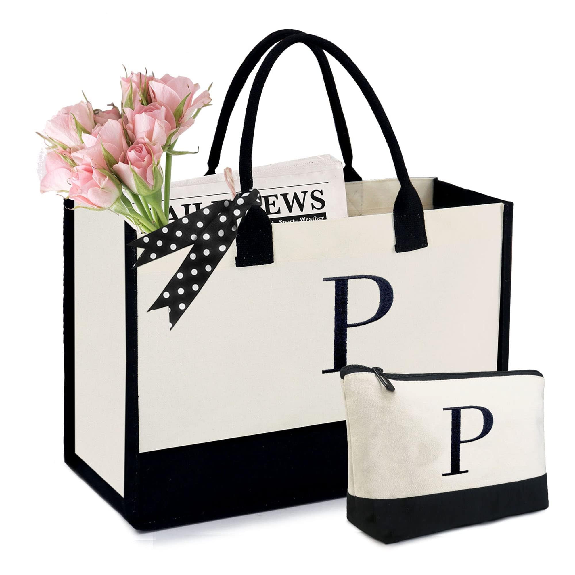 Bolsa de tela BeeGreen personalizada con iniciales de lona para