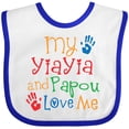 thumbnail image 3 of Inktastic My Yiayia and Papou Love Me Boys or Girls Baby Bib, 3 of 4