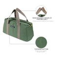 thumbnail image 4 of Penggong Large Thickened Wear-Resistant Maintenance Tool Storage Bag Multifunctional Portable Tool Bag Large Capacity Canvas Bag 16-Inch Army Green 168, 4 of 7