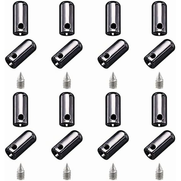 30 Sets Metal Aglets Shoelace Tips 3.5mm Shoelace Aglets Tip Head Screws Aglets Shoelace Tips Cords End Seamless Metal Shoelace Tips for Canvas Sneakers Hoodies Bungee Cords Laces