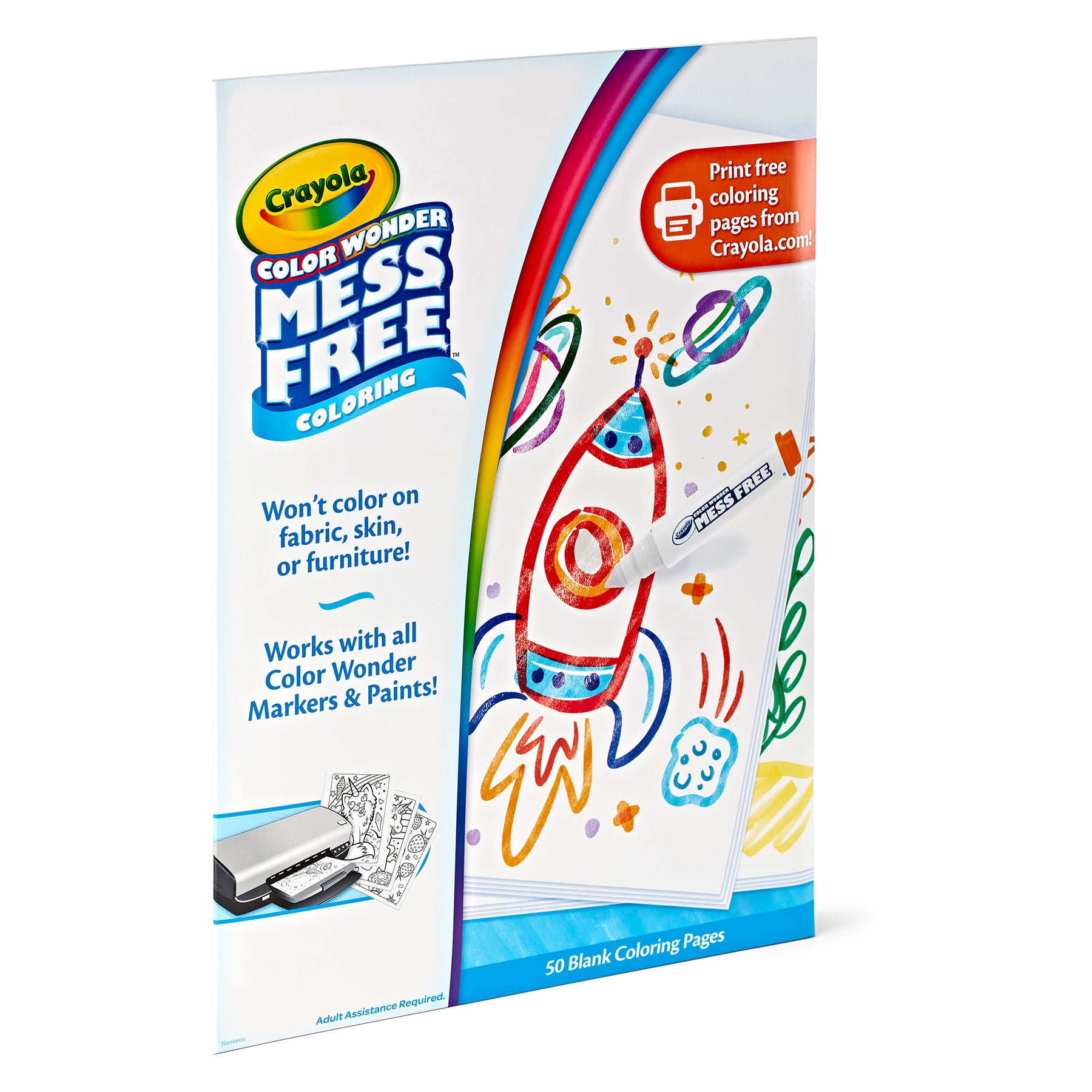 Crayola Color Wonder Blank Coloring Pages, 50 Per Pack, 2 Packs