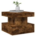 thumbnail image 4 of vidaXL Table Basse avec Lumières LED Chêne Fumé 50x50x40 cm, 4 of 5