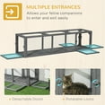 thumbnail image 5 of PawHut Wooden Outdoor Cat Tunnel Toy W/ Entrances, Cat Tube, Gray, 5 of 9