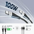 thumbnail image 3 of Extra Long USB C to USB C Cable 15FT 100W, USB C Charger Cable Fast Charging Cord Braided, Type C Cable for  17 16 15/15Plus/15Pro/Max,  Pro/Air,  Pro/Air/Mini,,Pixel,Laptop, 3 of 9