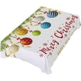 thumbnail image 5 of 54"x72" Christmas Balls Tablecloth, Waterproof Washable Polyester Square Table Cover, Durable Tablecloth for Kitchen Dining Table Party Decor, 5 of 7