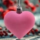 thumbnail image 3 of Adornos decorativos colgantes en forma de corazón | Colgante de bola con acabado rojo flocado de 4,5 cm | Paquete de 24 | Acento de corona de flores de fiesta | Amuleto de bolsa de regalo |, 3 of 6