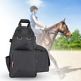 thumbnail image 4 of Equestrian Backpack Horse Riding Outfit Gloves Leg Guards Storage Bag, 4 of 8