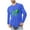 Blue, variant on St Patricks Day Shirts Men Long Sleeve Funny Green Heart Shamrock St. Patricks Printed Tee Causal Round Neck Tops