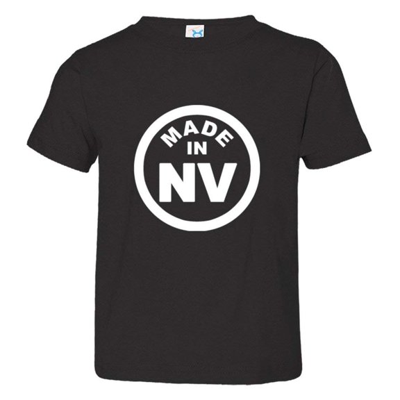 PleaseMeTees™ Toddler From Born Made In Nevada NV Logo Label Tag HQ Tee