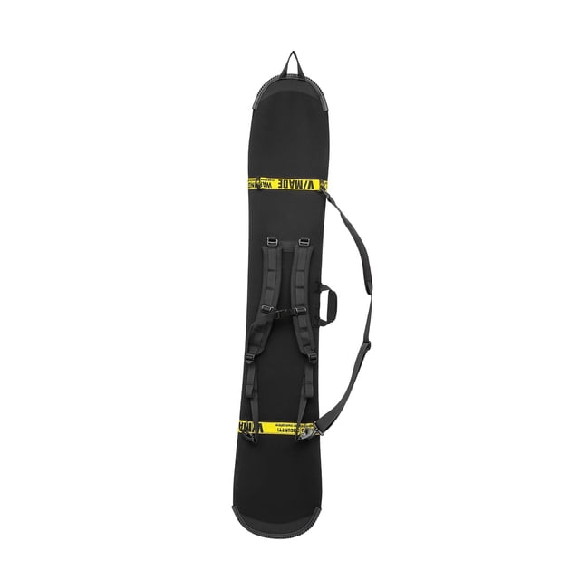 Almencla Ski Bag Practical Rubber End Caps Compact High Performance Effective Carrier Black and yellow