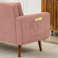 thumbnail image 5 of LONTAI 65" W Loveseat Sofa, Mid Century Modern Love Seat Couches for Living Room, Button Tufted Upholstered Sofa Couch for Bedroom, Soft Love Seats Furniture, Pink, 5 of 9