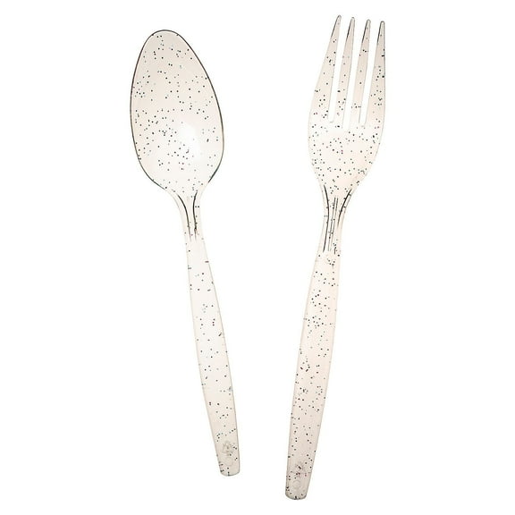 Fun Express Patriotic Glitter Plastic Cutlery Sets - 48 Ct