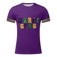 thumbnail image 3 of Gephdiin Graphic Tees Mens T-Shirts Mardi Print T Shirt for Men's Carnival3D Printed T Shirt With Short Sleeves Graphic Tees Men Mens Shirts Polyester Purple M, 3 of 4