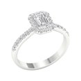 thumbnail image 2 of Imperial 1 Ct TDW Emerald Diamond Halo Engagement Ring in 10K White Gold (H-I, I2), 2 of 4