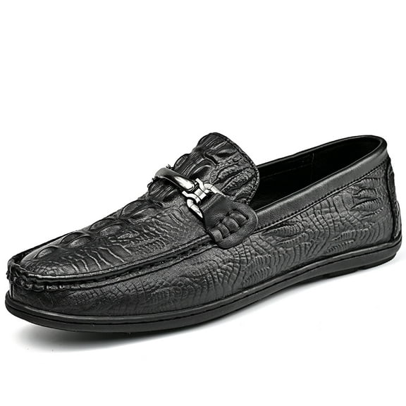 Men's Casual Loafers Slip On Leather Shoes Lightweight Driving Shoes Male Moccasins Classic Penny Loafer Flats Boat Shoes