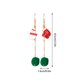 thumbnail image 2 of Pendientes de Navidad Candy Elk Bell moda salvaje rojo y verde pelo bola pendientes Wmkox8yi sjalhkljlk4673, 2 of 2