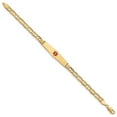 thumbnail image 2 of 14K Yellow Gold bracelet Medical Anchor Alert Red 7 in 8.5 mm 5.2, 2 of 3
