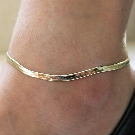 SkyAuks 1Pc Silver/Gold Plated Chain Ankle Bracelet Anklet Foot Jewelry Beach Jewelry