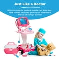 thumbnail image 2 of Best Choice Products Play Doctor Kit for Kids, Pretend Medical Station Set with Carrying Case, Mobile Cart - Pink, 2 of 7