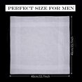 thumbnail image 2 of Men's Handkerchiefs Soft Cotton Classic White Pocket Square Hankies, 2 of 4