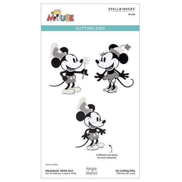 Troqueles de corte Spellbinders Steamboat Willie Duo Say Cheese