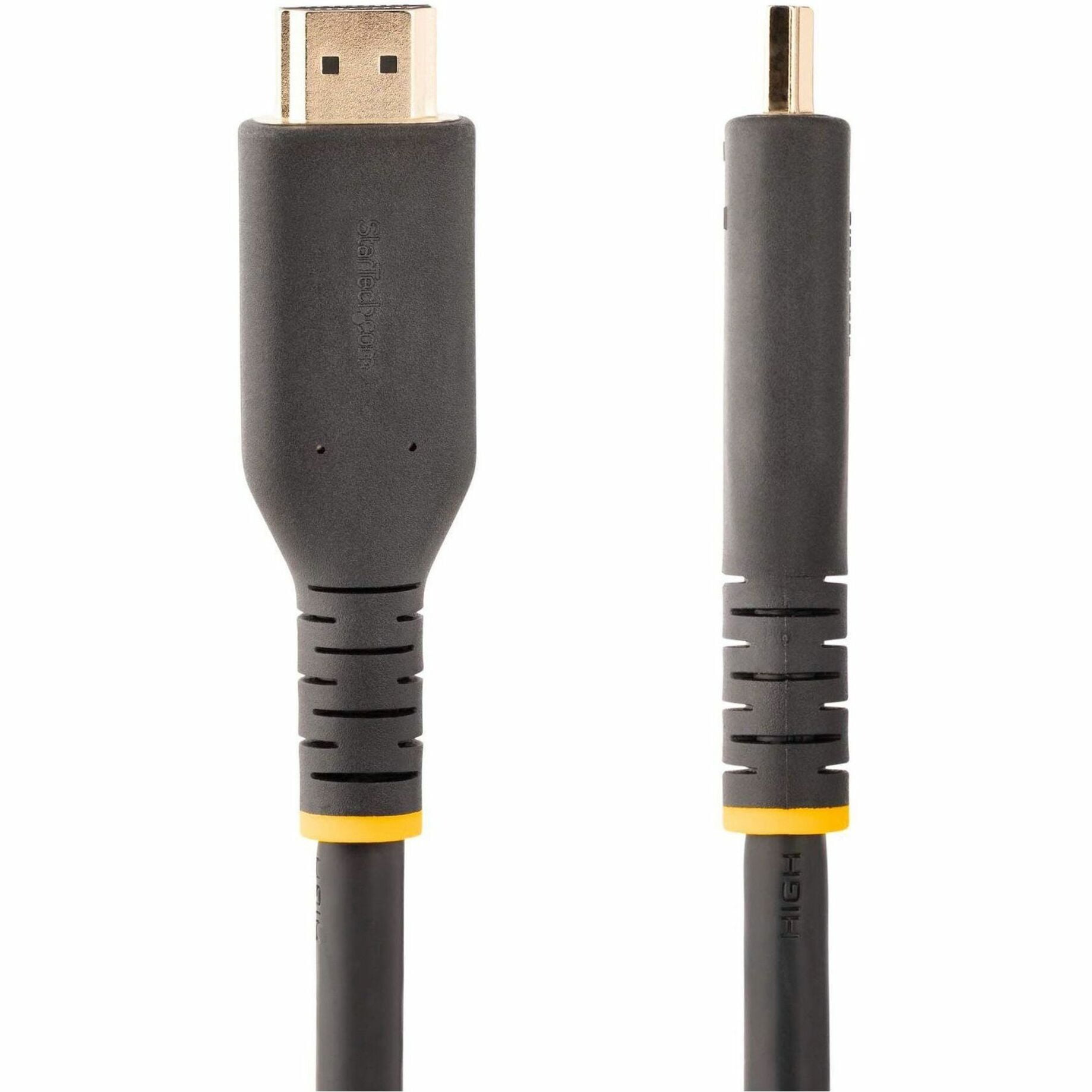 StarTech.com 30ft (10m) Active HDMI Cable w/ Ethernet - HDMI 2.0 4K 60Hz UHD - Rugged HDMI Cord w/ Aramid Fiber - Durable High Speed HDMI Cable - Heavy-Duty HDMI 2.0 Cable, Black, Black
