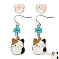 thumbnail image 5 of Squishmallow Hypoallergenic Earrings for Girls 1 Pink Stud Earrings 1 Squish Fishhook Drop Earring Sets with Charms One Size Fits All Squishmallow Jewelry Girls Earrings Accessories for Girls Ages 4+, 5 of 6