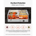 thumbnail image 3 of Dranite Commercial Food Warmer 4-Pan, 1500W Electric Stainless Steel Steam Bain Marie with Lid, Fast Heating Countertop Warmer for Catering Restaurant Buffet Party, Includes Soup & Perforated Ladles, 3 of 6