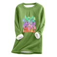 thumbnail image 2 of Babysbule Chemises de Noël pour Femmes Liquidation Hauts Lettre Mode Décontractée Hiver Peluche Chaude Bas Chandail Manches Longues Col Rond Haut/chemise, 2 of 4
