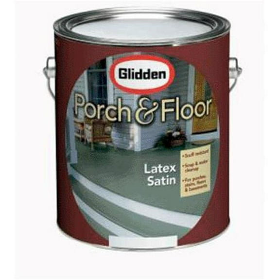 PPG Glidden PF7010XGAL Porch & Floor Latex Satin Paint White Base Gallon - Pack of 4