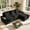 Black(Right Facing Chaise), variant on Ovios 106.3" Modern Sectional Sofa with Chaise, No Assembly Required L-Shaped Couch, Deep Seat Cloud Sofa with Tufted Cushions for Living Room, Black(Left Facing Chaise)
