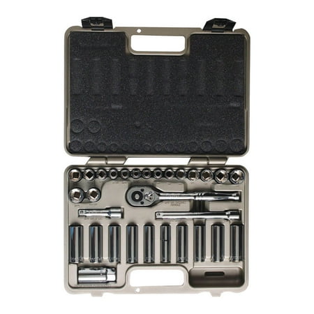 

Crescent Assorted Sizes x 3/8 in. drive Metric and SAE 6 and 12 Point Socket Wrench Set 30 pc.