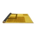 thumbnail image 2 of Ahgly Company Indoor Square Solid Yellow Modern Area Rugs, 6' Square, 2 of 4