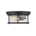 thumbnail image 6 of 2 Light Flush Mount In Seaside Style 11 Inches Wide By 5.5 Inches High-Heritage Brass Finish Z-Lite 727F10-Hbr, 6 of 7